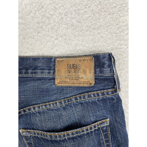 Ruehl 925 Jeans Mens 30x30 Greenwich Straight Leg Button Fly Mid Rise - Picture 6 of 9